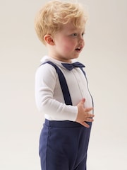 Angel & Rocket Blue Jude Smart Bow Tie Onesie - Image 2 of 5