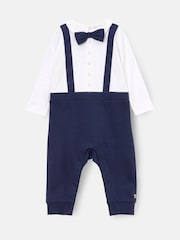 Angel & Rocket Blue Jude Smart Bow Tie Onesie - Image 3 of 5