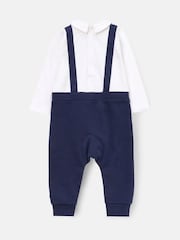 Angel & Rocket Blue Jude Smart Bow Tie Onesie - Image 4 of 5