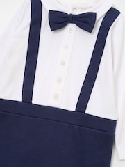 Angel & Rocket Blue Jude Smart Bow Tie Onesie - Image 5 of 5