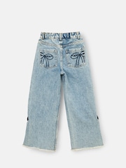 Angel & Rocket Blue Lena Bow Detail Straight Leg Jeans - Image 5 of 6