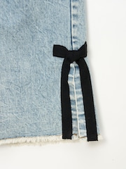 Angel & Rocket Blue Lena Bow Detail Straight Leg Jeans - Image 6 of 6