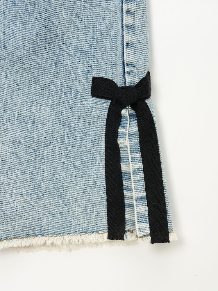 Angel & Rocket Blue Lena Bow Detail Straight Leg Jeans - Image 6 of 6