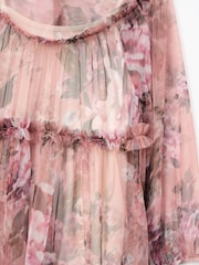 Angel & Rocket Pink Cara Printed Swing Mesh Dress - Image 7 of 7