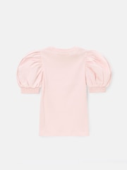 Angel & Rocket Pink Agatha Heart Print Rib T-Shirt - Image 6 of 7