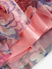 Angel & Rocket Purple Cara Printed Swing Mesh Dress - Image 5 of 5