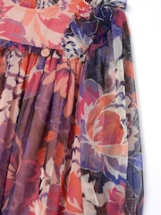 Angel & Rocket Purple Cara Printed Swing Mesh Dress - Image 8 of 8