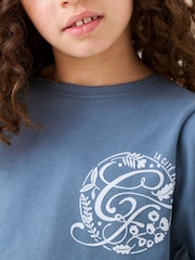 Angel & Rocket Blue Raya Long Sleeve Print T-Shirt - Image 3 of 6