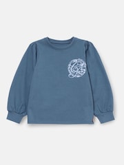 Angel & Rocket Blue Raya Long Sleeve Print T-Shirt - Image 4 of 6