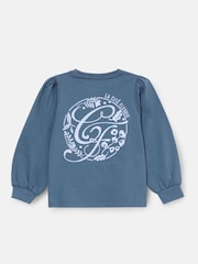 Angel & Rocket Blue Raya Long Sleeve Print T-Shirt - Image 5 of 6