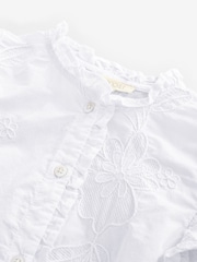 Angel & Rocket White Lacey Embroidered Frill Sleeve Blouse - Image 3 of 5