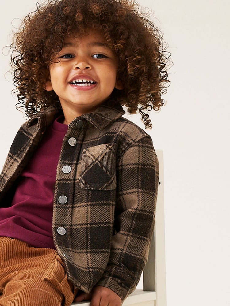 Angel & Rocket Green Mini River Plaid Shirt - Image 2 of 5 Angel & Rocket Green Mini River Plaid Shirt - Image 2 of 5