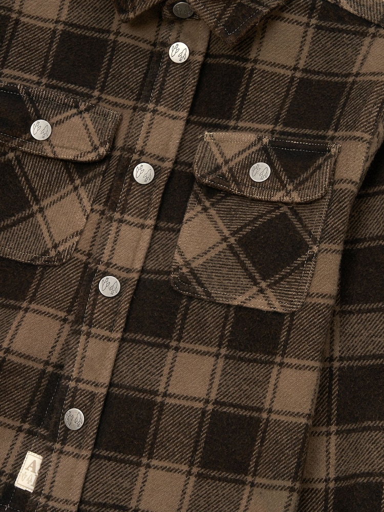 Angel & Rocket Green Mini River Plaid Shirt - Image 5 of 5 Angel & Rocket Green Mini River Plaid Shirt - Image 5 of 5