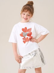 Angel & Rocket Oversized Quinn Heart Print T-Shirt - Imagen 3 de 6