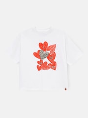 Angel & Rocket Oversized Quinn Heart Print T-Shirt - Imagen 4 de 6