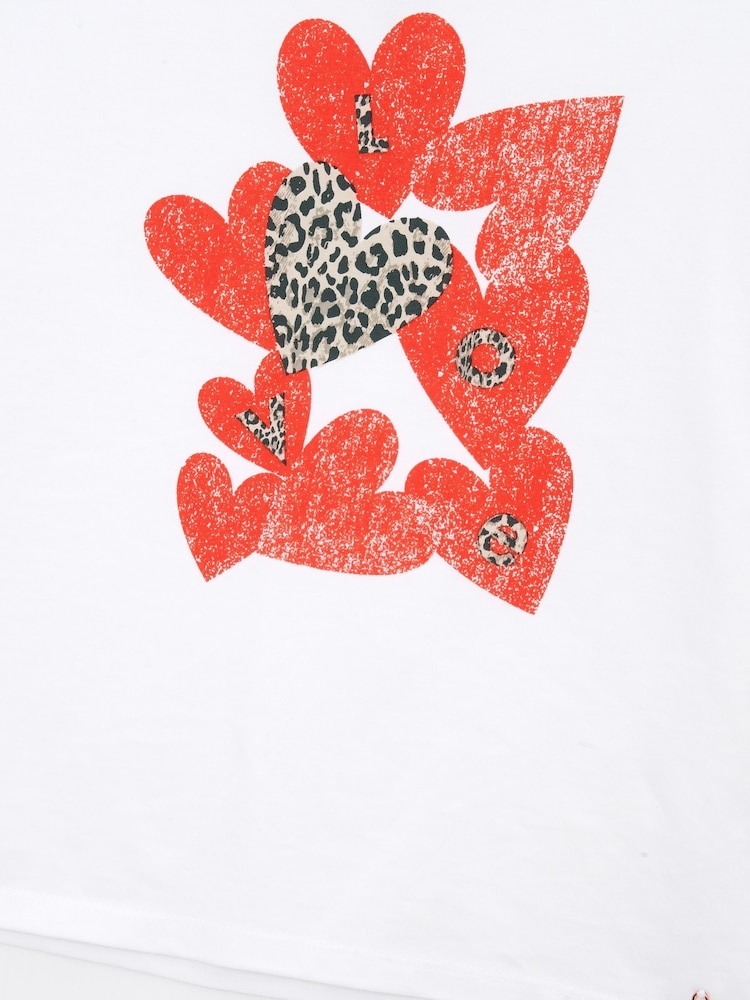 Angel & Rocket Oversized Quinn Heart Print T-Shirt - Imagen 6 de 6