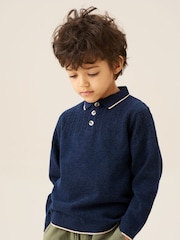 Angel & Rocket Blue Ryle Polo Neck Jumper - Image 1 of 5