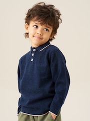 Angel & Rocket Blue Ryle Polo Neck Jumper - Image 3 of 5