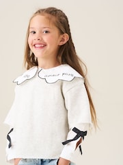 Angel & Rocket Grey Haddie Mock Layered Print Sweatshirt - Image 3 of 7