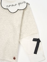 Angel & Rocket Grey Haddie Mock Layered Print Sweatshirt - Image 7 of 7