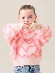 Angel & Rocket Pink Harlow Heart Jumper - Image 2 of 7