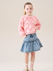 Angel & Rocket Pink Harlow Heart Jumper - Image 4 of 7
