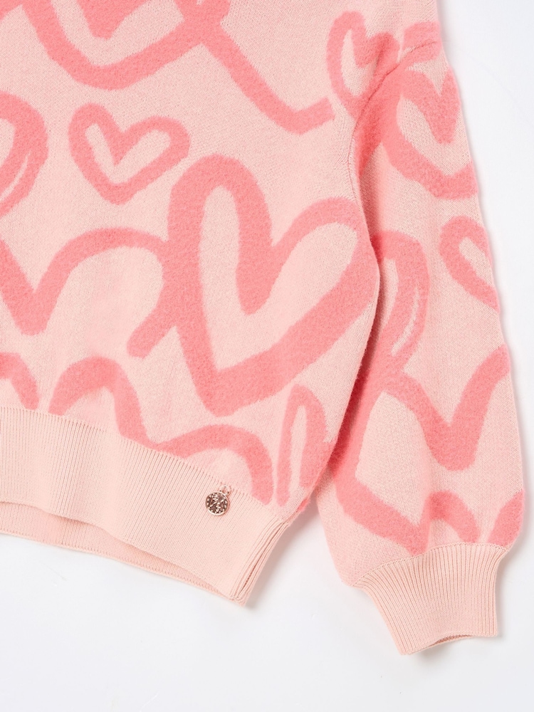 Angel & Rocket Pink Harlow Heart Jumper - Image 7 of 7
