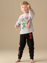 Angel & Rocket Grey Marvel Graphic Print Pyjamas - Image 2 of 7