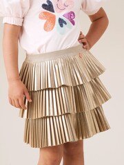 Angel & Rocket Gold Lucile Pleated Rara Skirt - Image 1 of 5