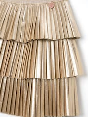 Angel & Rocket Gold Lucile Metallic Tiered Rara Skirt - Image 6 of 6
