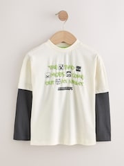 Angel & Rocket White Minecraft Logo T-Shirt - Image 1 of 2