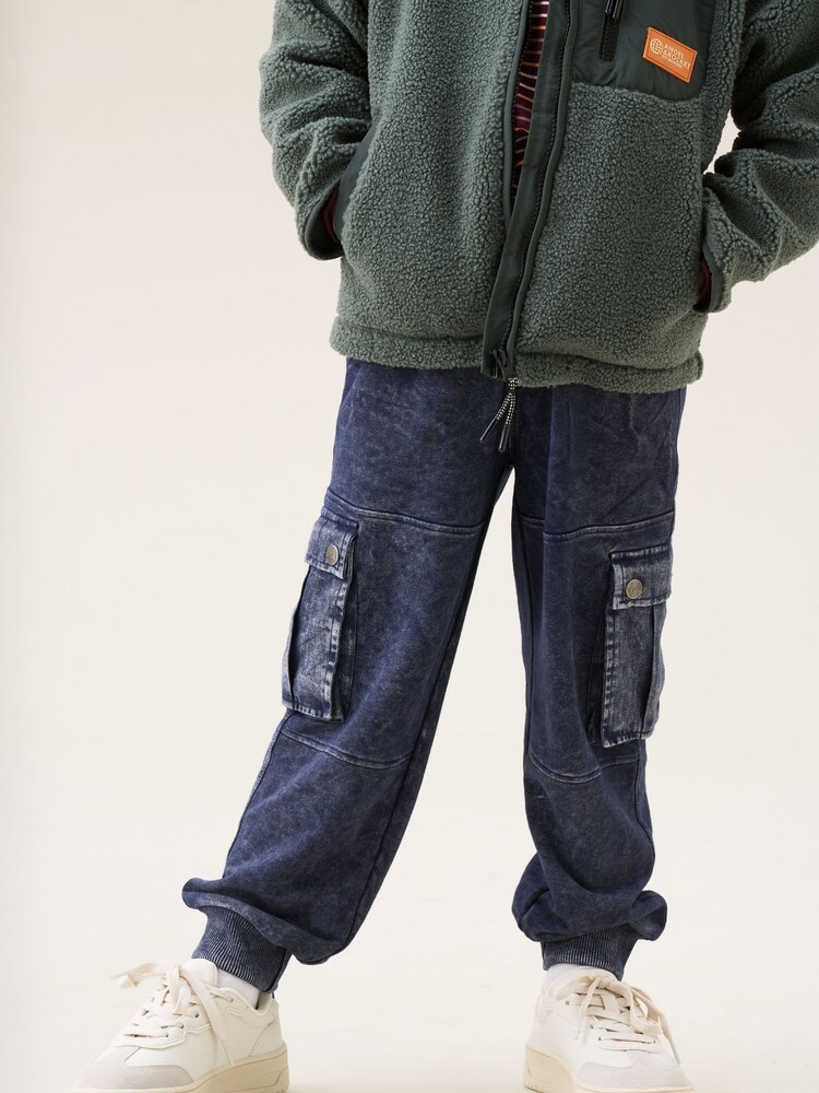 Angel & Rocket Black Weston Washed Cord Cuffed Joggers - Image 1 of 8