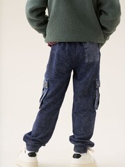 Angel & Rocket Black Weston Washed Cord Cuffed Joggers - Image 3 of 8