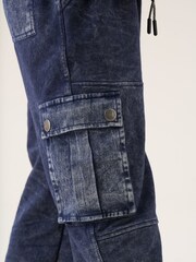 Angel & Rocket Black Weston Washed Cord Cuffed Joggers - Image 4 of 8