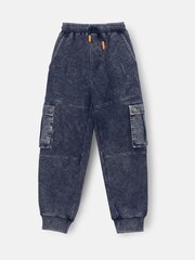 Angel & Rocket Black Weston Washed Cord Cuffed Joggers - Image 6 of 8