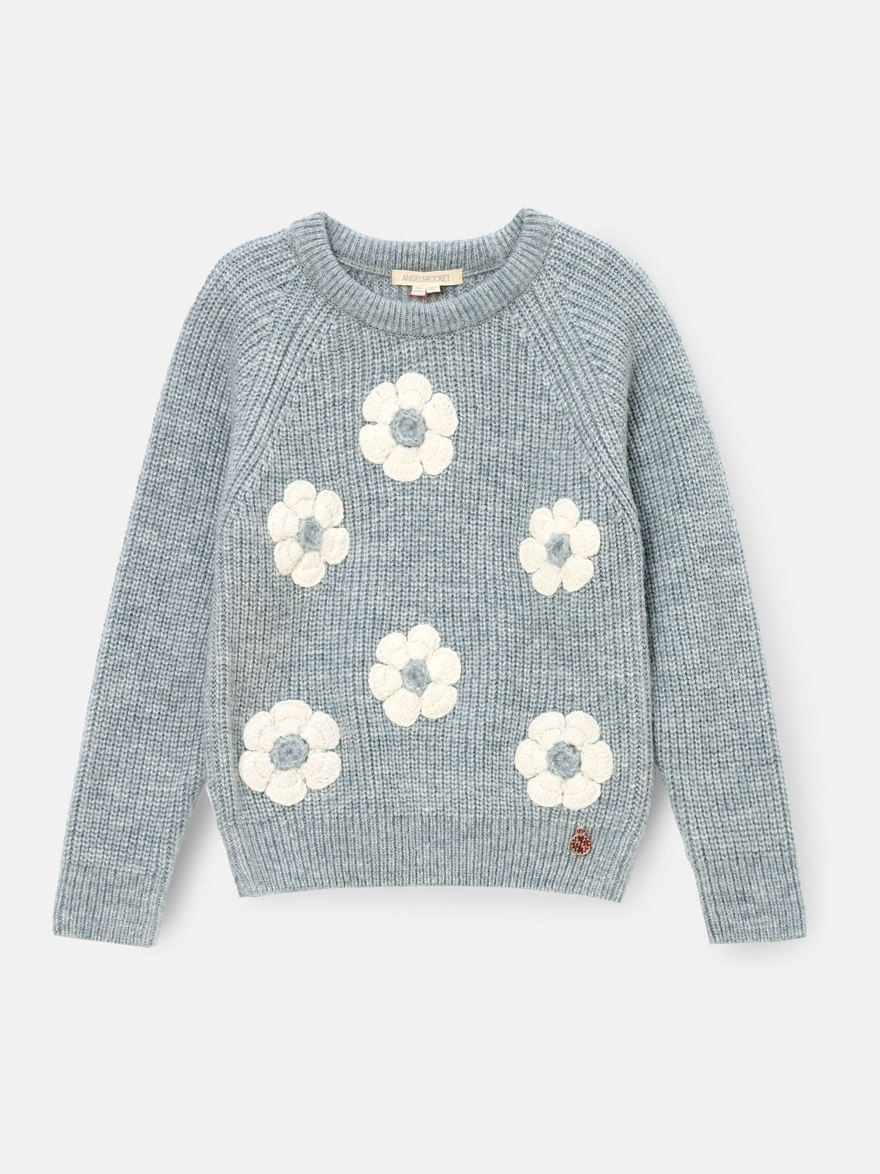 Buy Angel & Rocket Grey Rumi Embellished Flower Jumper from Next
