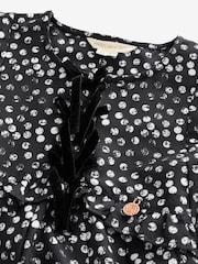 Angel & Rocket Black Saskia Godet Spot Dress - Image 3 of 4