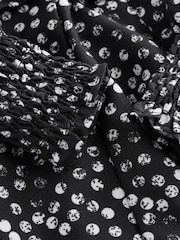 Angel & Rocket Black Saskia Godet Spot Dress - Image 4 of 4