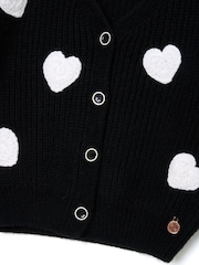 Angel & Rocket Black Everly Heart Print Cardigan - Image 8 of 8