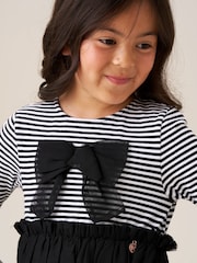 Angel & Rocket Black Carrie Stripe Mesh Skirt Dress - Image 4 of 7