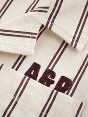 Angel & Rocket Natural Cooper Stripe Canvas Shacket - Image 4 of 5