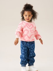 Angel & Rocket Pink Harlow Mini Heart Jumper - Image 3 of 6