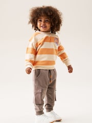 Angel & Rocket Natural Mini Damian Cut and Sew Cargo Joggers - Image 2 of 7