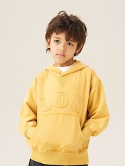 Angel & Rocket Gold Oversized Micah Graphic Print Hoodie - Image 1 of 7