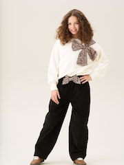 Angel & Rocket Black Zoe Wide Leg Cord Trousers - Image 3 of 6