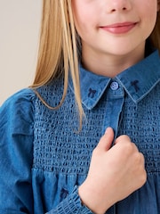 Angel & Rocket Blouses Myla Embroidered Denim Shirt - Image 4 of 7