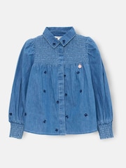 Angel & Rocket Blouses Myla Embroidered Denim Shirt - Image 5 of 7