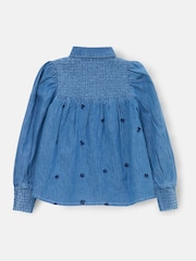 Angel & Rocket Blouses Myla Embroidered Denim Shirt - Image 6 of 7