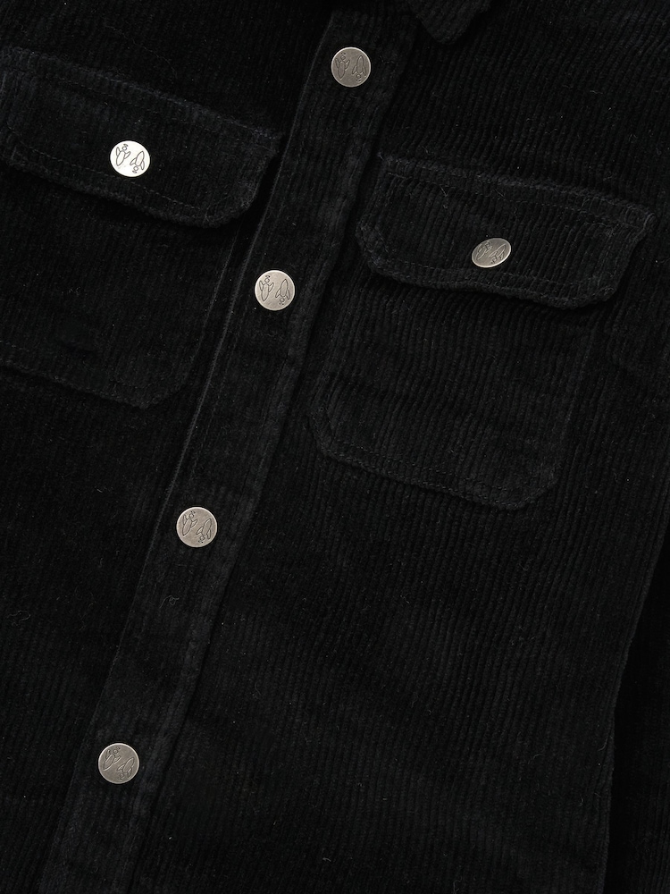 Angel & Rocket Black Theo Cord Shirt - Image 7 of 7