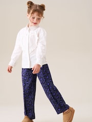 Angel & Rocket Blue Robyn Leopard Print Trousers - Image 3 of 6